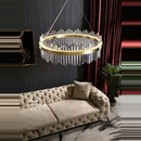 LED Modern Gold Crystal Chandelier - Designer Hanging Lamp by Ljojo