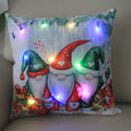 Ljojo LED Xmas Throw Pillows 18x18 inch - Cartoon Christmas Decoration