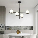 Ljojo LED Glass Ball Chandelier: Modern Minimalist Dining Room Hanging Lamp