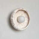 Modern Minimalist Round Jade Stone LED Wall Pendant Light Hanging Lamp by Ljojo