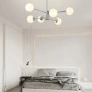 Ljojo French Medieval Style LED Pendant Light: High-End Nordic Round Glass Ball Chandelier