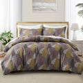 Leaf Plant Duvet Set, Boho Quilt Cover, Home Bedding by Ljojo