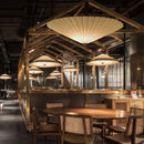 Ljojo Japanese Style Wabi Sabi Umbrella Pendant Lamp Rice Paper Chandelier E27 Lighting