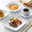 Ljojo 12 Person Porcelain Dinner Set Service with Plates, Cups, Saucers