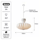 Japanese Wabi Sabi Silk LED White Pendant Lamps by Ljojo - Elegant Indoor Lighting Fixture