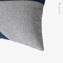 Ljojo Luxury Gray & Blue Sofa Cushion with Stitching, Square Hotel Pillow