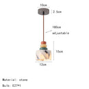 Colorful Natural Stone Pendant Lamp Red Yellow Green E27 Ljojo Kitchen Bedside Lighting