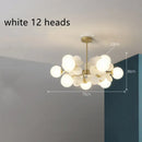 Ljojo Modern Glass Ball LED Ceiling Chandelier Children's Room Pendant Lamp Home Decor