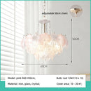 French Pink Glass Pendant Light Romantic Bedroom Decor by Ljojo: LED Indoor Lighting Gradient E14 Suspend Lamp