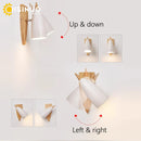 Ljojo Mid-Century Adjustable Reading Wall Lamps for Bedrooms & Airbnb Background Lighting