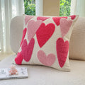 Chenille Embroidered Heart-Shaped Pillowcase for Valentine's Day by Ljojo