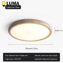 Wabi Sabi Yellow Travertine Ceiling Lamp by Ljojo - Natural Stone Circular Light