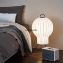 Ljojo Medieval Silk Floor Lamp - Minimalist Wabi Sabi Style French Living Room Retro Cream Bedroom