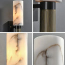 Ljojo Marble Wall Lamp: Medieval Style Copper Wall Sconce for Elegant Living Room Decor