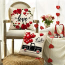 Ljojo Love Tree Balloon Rose Pillowcase - Home Sofa Cushion Cover