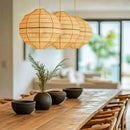 Japanese-style Fabric Pendant Light for Living Room by Ljojo - Elegant Wabi Sabi Hanging Lamp