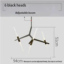 Nordic Minimalist Crystal Chandelier LED Pendant Light for Dinning Living Room by Ljojo