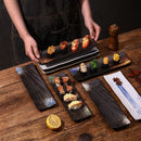 Ljojo 11 inch Ceramic Sushi Plate Saury Barbecue Sashimi Plate Square Tableware