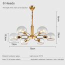 Modern Glass Chandelier for Kitchen Pendant Light Minimalist Creative Bedroom Dining Room Ljojo