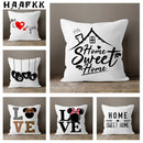 Ljojo LOVE Print Cushion Cover for Home Decor