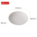 Ljojo Matte Ceramic Stone Pattern Serving Plate Dish Kitchen Tableware