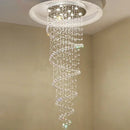 Ljojo LED Spiral Crystal Chandelier for Modern Living Room & Hotel Hall