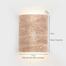 Ljojo LED Wall Light: Modern Nordic Yellow Travertine Glass Bedside Lamp