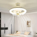 Ceiling Fan Light LED 360° Rotation Fan Lamp Modern 3 Gear Wind Speed Decor Ljojo