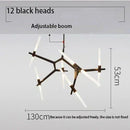 Nordic Minimalist Crystal Chandelier LED Pendant Light for Dinning Living Room by Ljojo