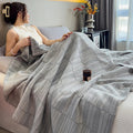 Ljojo 100% Cotton Muslin Throw Blanket - Lightweight Breathable Boho Throws