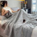 Ljojo 100% Cotton Muslin Throw Blanket - Lightweight Breathable Boho Throws