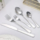 Ljojo 30-Piece Stainless Steel Cutlery Set - Ideal for Restaurants and Hotels