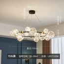 Ljojo LED Glass Ball Chandelier with Remote Control Home Decoration Indoor Lighting