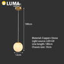 Ljojo Copper Pendant Light Spanish Marble Hanging Lighting Luxury Design