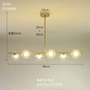 Ljojo Modern White Glass Pendant Chandelier LED Lighting Fixture Home Decor Bedroom Kitchen Island