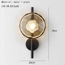 Nordic Minimalist Glass Wall Lamp for Bedroom Living Room Decor by Ljojo