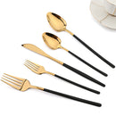 Ljojo 16-Piece Stainless Steel Christmas Dinnerware Set Luxury Cutlery & Tableware