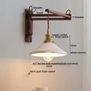 Ljojo LED Wood Glass Wall Lamp Modern Nordic Style for Home Decor
