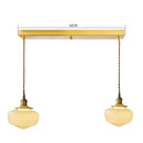 Ljojo Milky White Glass LED Pendant Chandelier - Modern Home Decor Light