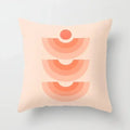 Ljojo Minimal Line Abstract Sun Pattern Plush Pillow Case