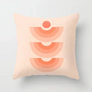 Ljojo Minimal Line Abstract Sun Pattern Plush Pillow Case