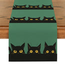 Black Cat Silhouette Table Runner by Ljojo: Halloween Party Decor & Dresser Table Accent