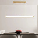 Ljojo Modern LED Pendant Light Wood Grain/White/Black Chandelier for Dining Kitchen Living Room