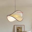 French Style Wabi Sabi Art Chandelier Fabric Potato Chip Lamp for Bedroom Living Room Ljojo