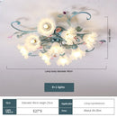 LED Rose Flower Ceiling Lamp Pastoral Style Light for Bedroom Living Room Decor by Ljojo