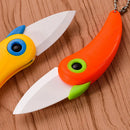 Ljojo Mini Bird Ceramic Knife: Portable & Foldable Kitchen Tool