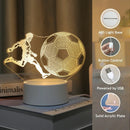 3D Football Night Light - Desktop Decor, Sports Enthusiast Gift - Ljojo