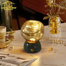 Glass Marble Table Lamp USB Charging Touch Switch Art Decor by Ljojo