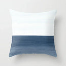 Blue Marble Geometric Cushion Cover 45x45cm for Home & Office Decor by Ljojo