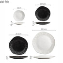 Ljojo Matte Ceramic Steak Plate Pasta Sushi Salad Molecular Cuisine Tableware